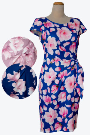 Oldalt kötős alkalmi ruha - több színben - R535