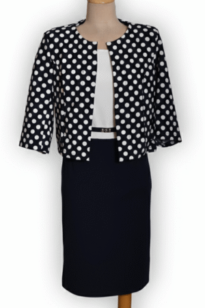 Pöttyös komplé - ruha és blézer - R545