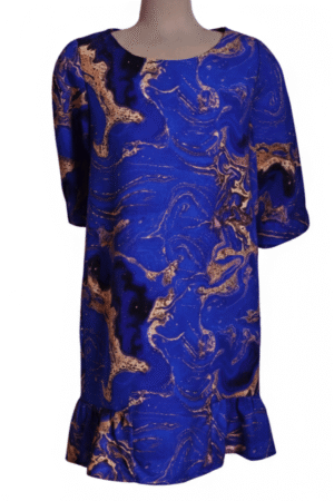 Kék mintás ruha - R577