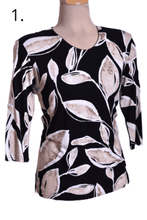 Mintás háromnegyedes ujjú felső - F323