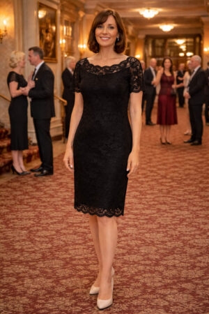 Csipkés alkalmi ruha - R560